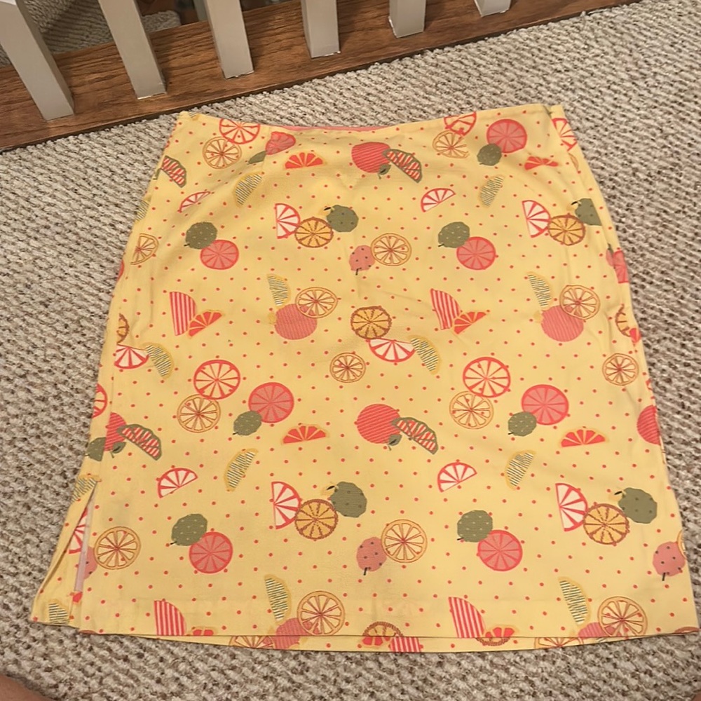 Summer fruit pattern skirt